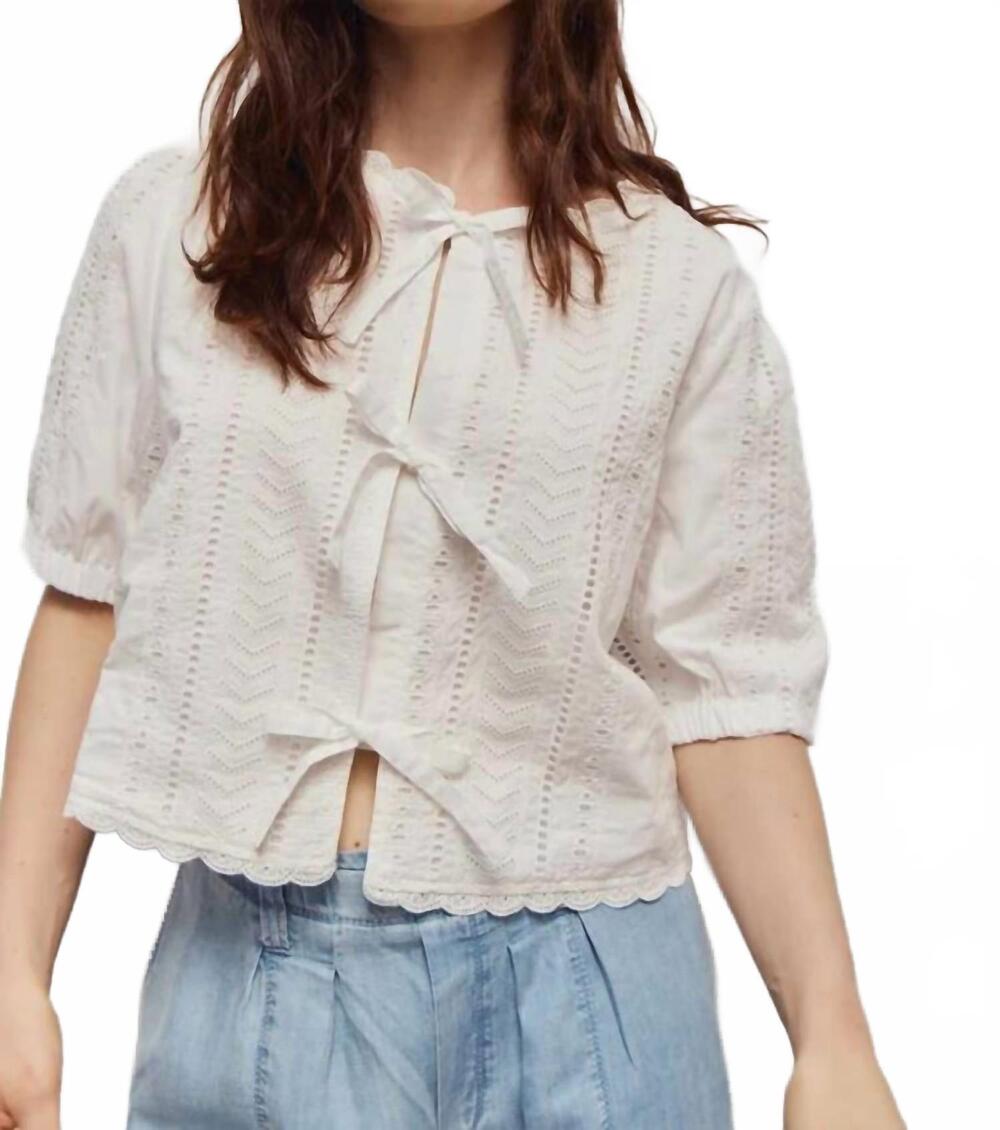 NEW MELISSA NEPTON giana blouse in off-white